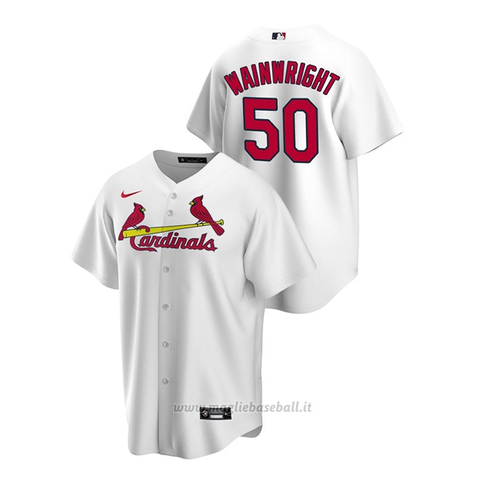 Maglia Baseball Uomo St. Louis Cardinals Adam Wainwright Replica Primera Bianco